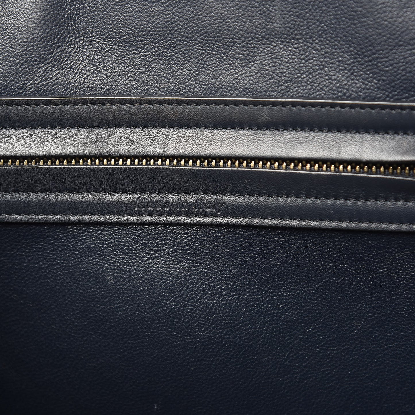 Crocodile Embossed Calfskin Medium Phantom Luggage Navy Blue