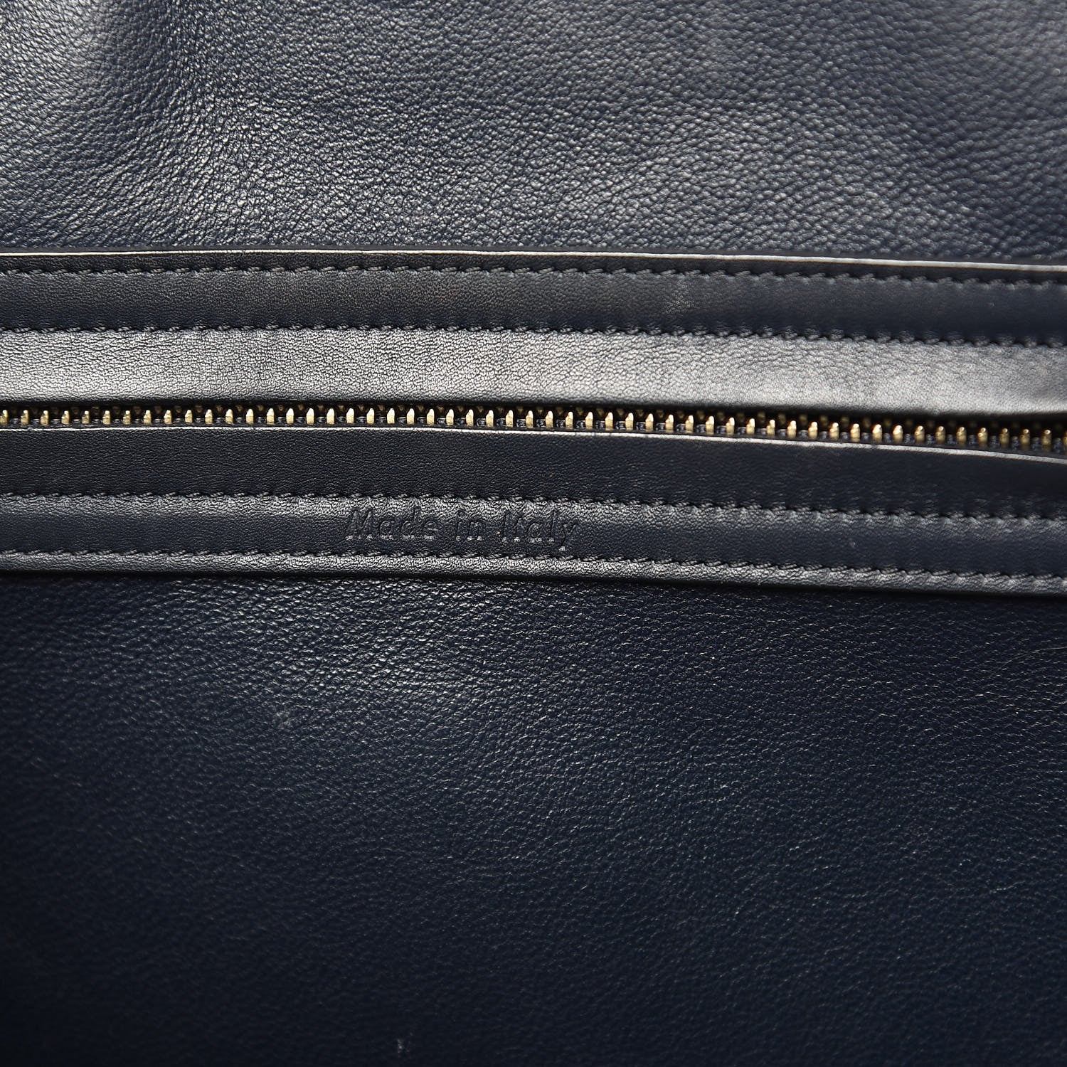 Celine Crocodile Embossed Calfskin Medium Phantom Luggage Navy Blue 6 of 21