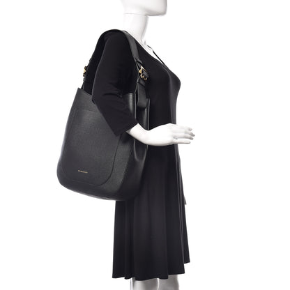 Burberry Grainy Calfskin Small Elmstone Hobo Black 2 of 10