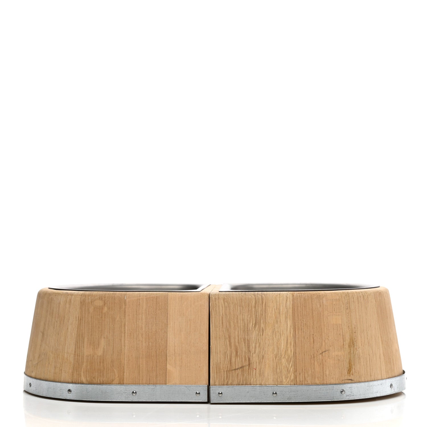 Hermes Oak Wood Large Chaine d'Ancre Dog Bowl Naturel 3 of 12
