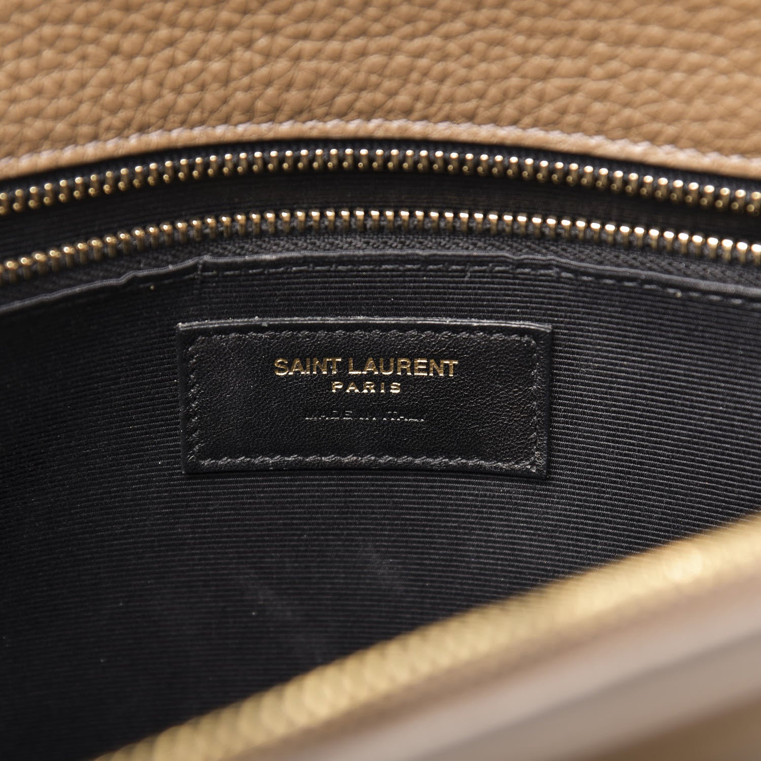 Saint Laurent Grained Calfskin Small Sac De Jour Taupe 7 of 12