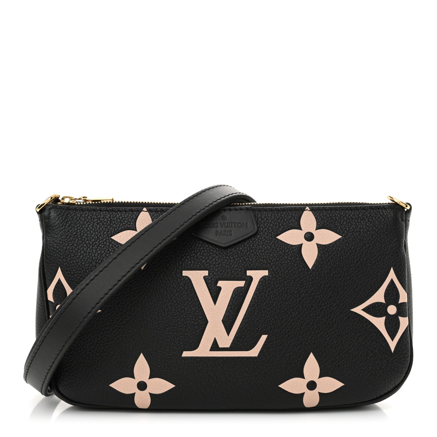 Louis Vuitton Empreinte Monogram Giant Multi Pochette Accessories Large Pochette Black Beige 1 of 9
