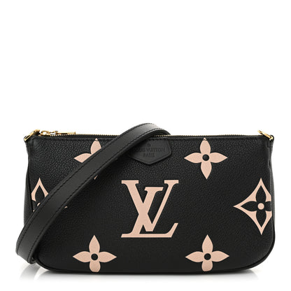 Louis Vuitton Empreinte Monogram Giant Multi Pochette Accessories Large Pochette Black Beige 1 of 9