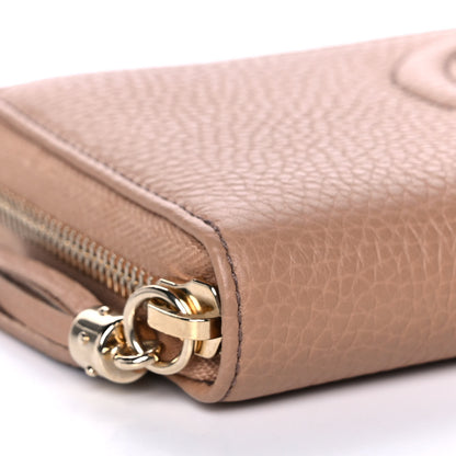 Gucci Pebbled Calfskin Soho Zip Around Wallet Camelia 8 of 10