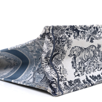 Christian Dior Gradient Canvas Embroidered Large Dioriviera Toile De Jouy Book Tote Blue 9 of 11