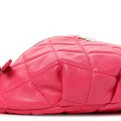 Chanel Lambskin Quilted Waist Bag Fanny Pack Pink 9 of 10