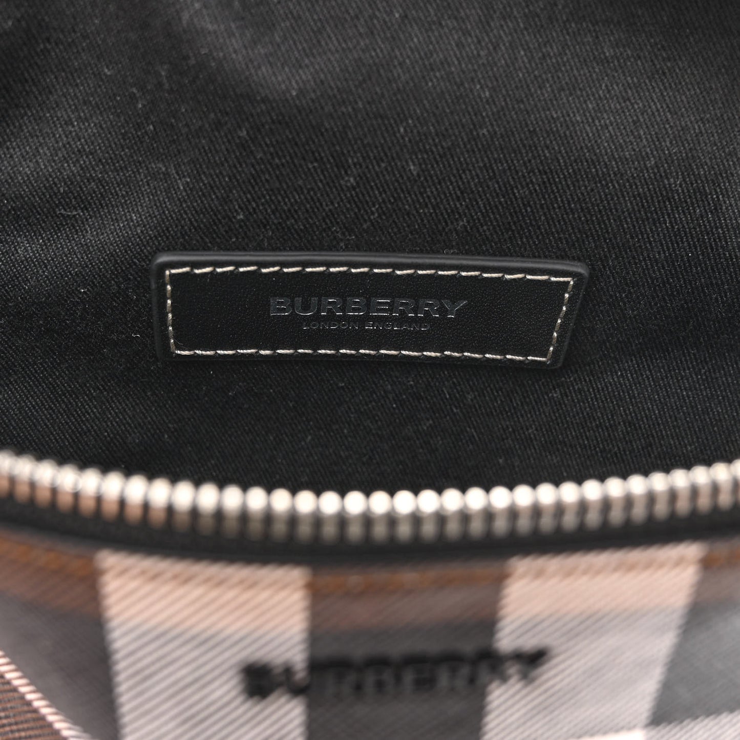E-canvas Check Cason Bum Bag Dark Birch Brown
