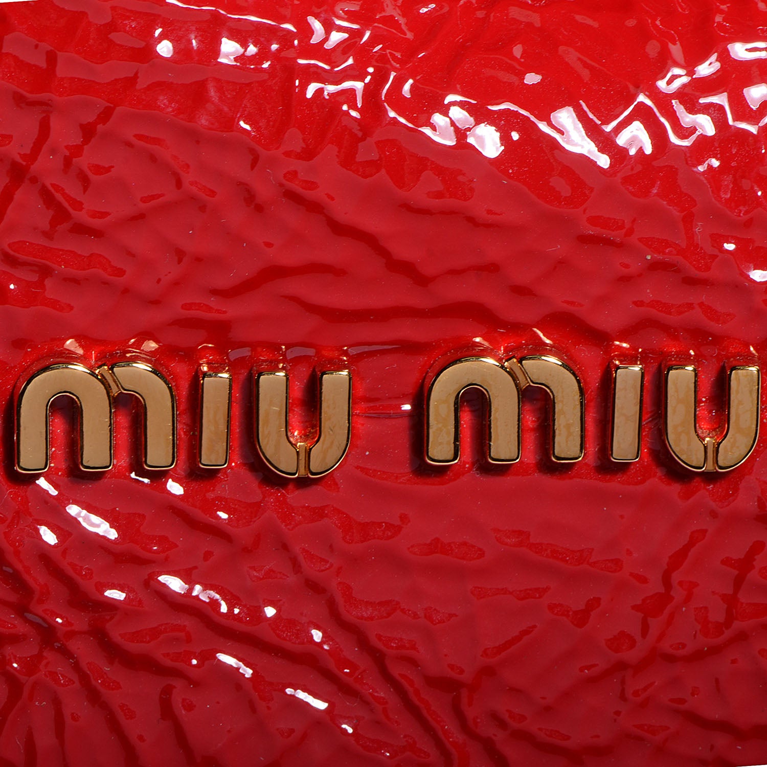 Miu Miu Crinkle Patent Tote Rosso 8 of 9
