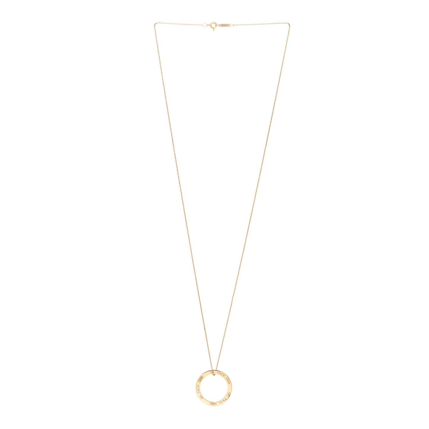 18K Yellow Gold 1837 Circle Pendant Necklace