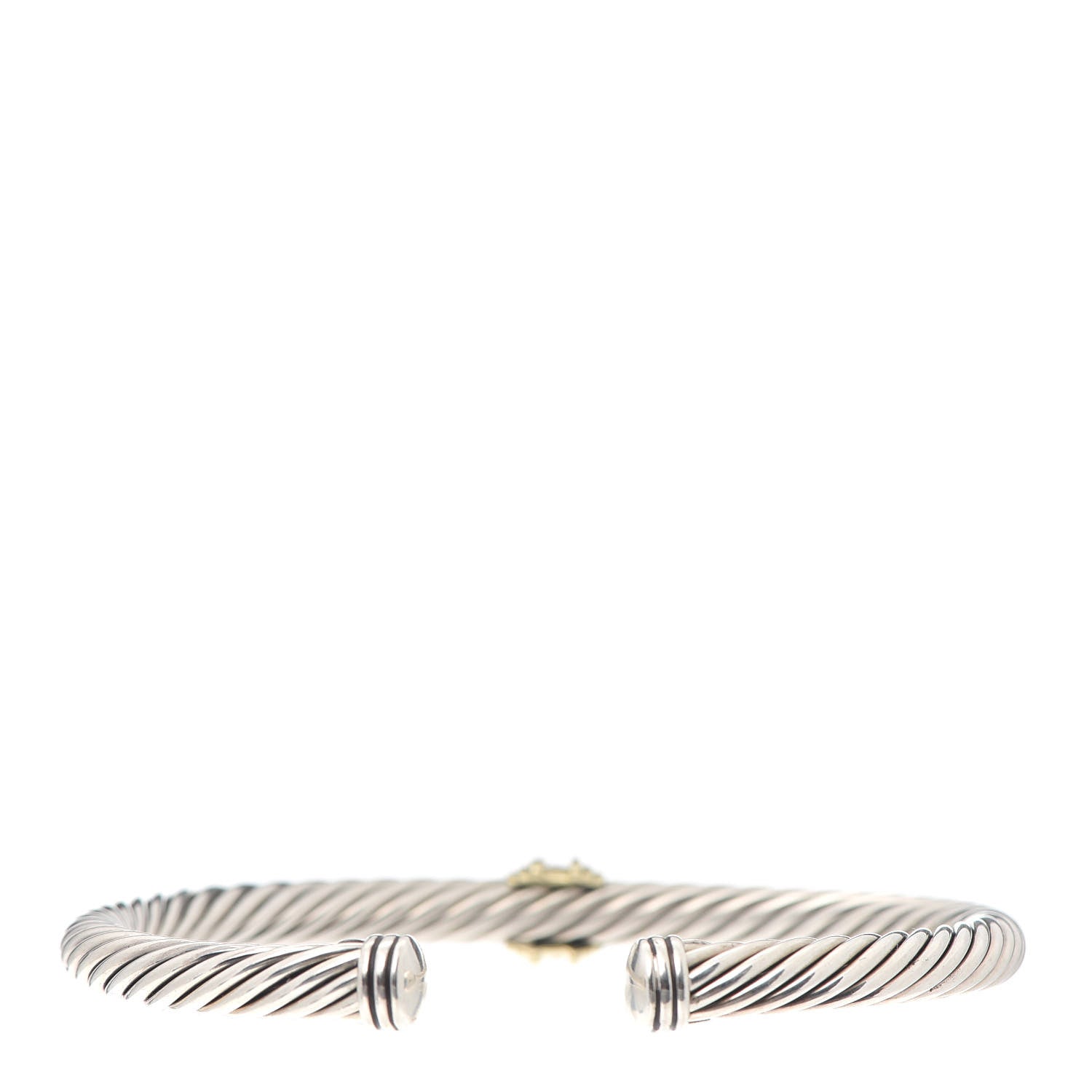 David Yurman Sterling Silver 14K Yellow Gold Ruby 5mm Cable Classics Single Station Bracelet 3 of 4