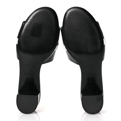 Hermes Calfskin Gigi 50 Sandals 40 White Black 7 of 14