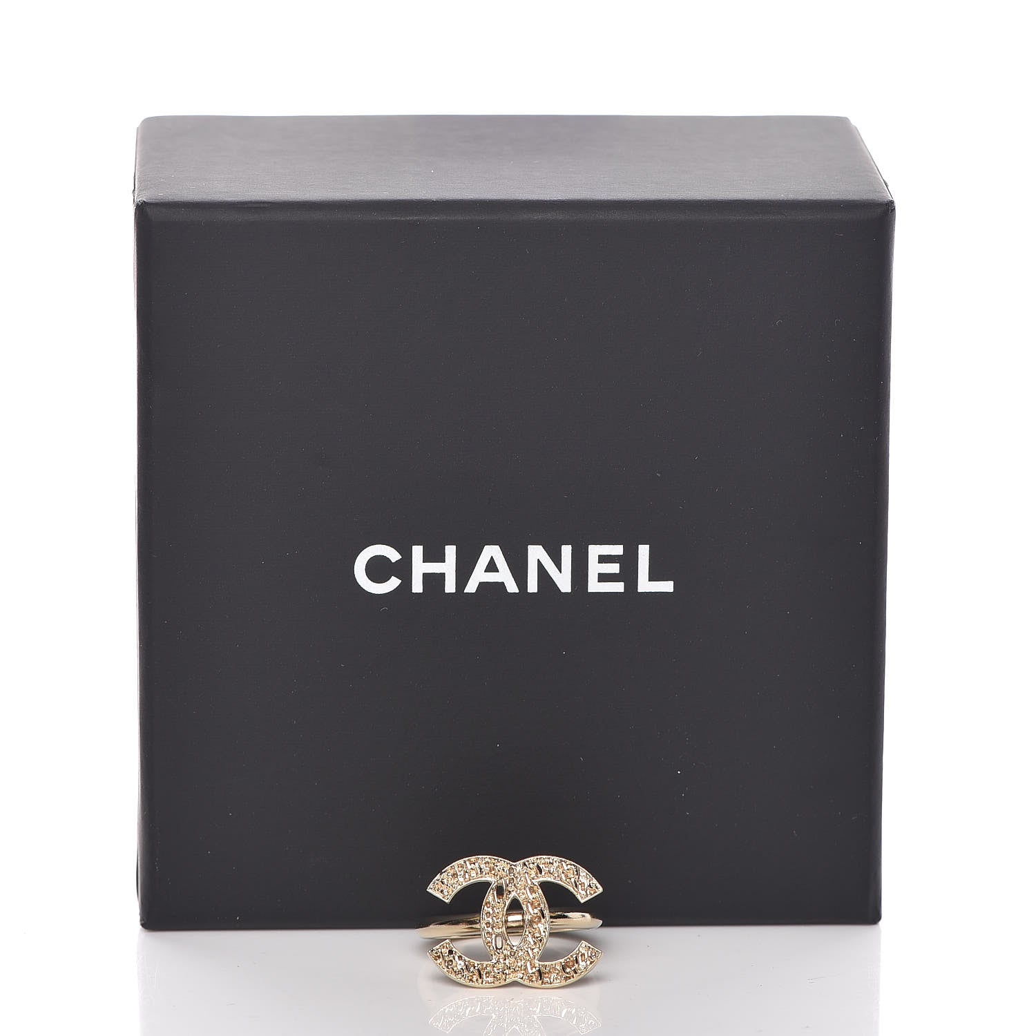 Chanel CC Chain Logo Ring 6.5 Gold 5 of 6