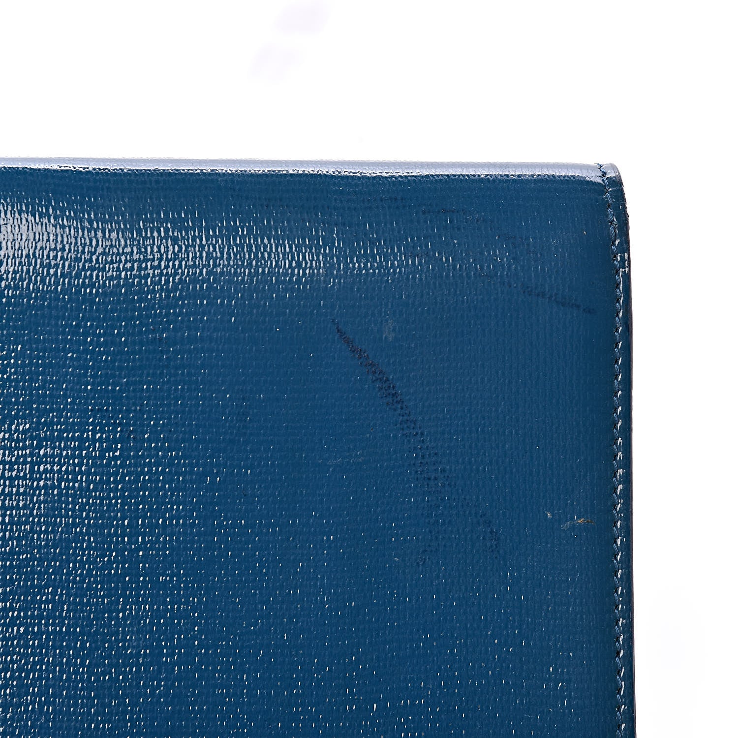 Saint Laurent Textured Patent Classic Y Ligne Clutch Blue 9 of 14
