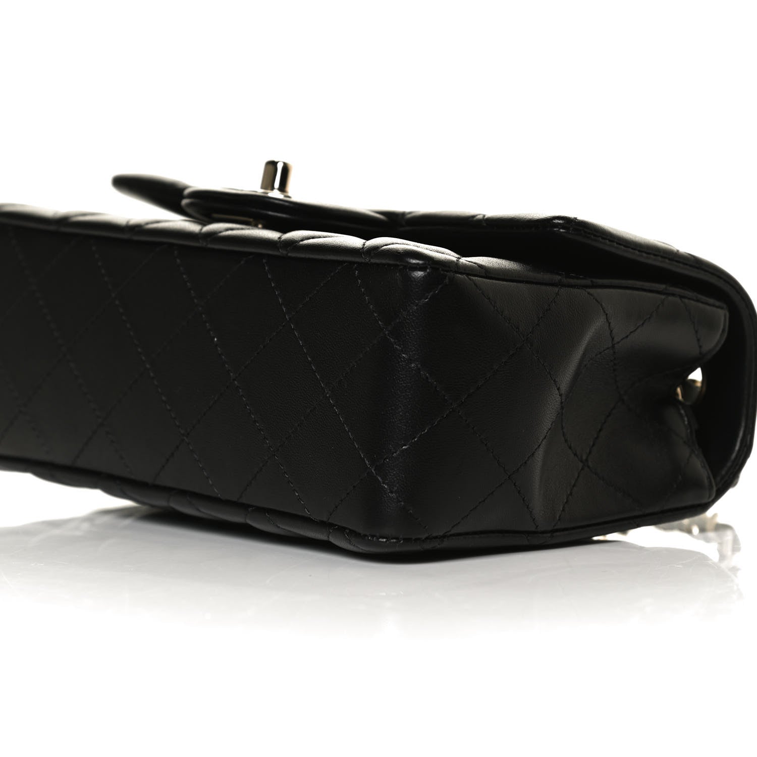 Chanel Lambskin Quilted Mini Rectangular Flap Black 6 of 14