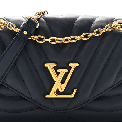 Louis Vuitton Calfskin LV New Wave Chain Bag Bleu Nuit 8 of 11