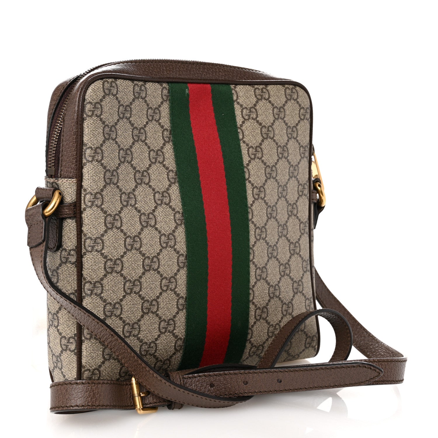 Gucci GG Supreme Monogram Web Small Ophidia Messenger Bag Brown 2 of 12