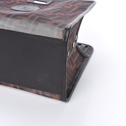 Fendi Mesh Vitello Century FF 1974 Mini Peekaboo Defender Cover Marrone Black Ebano 6 of 10