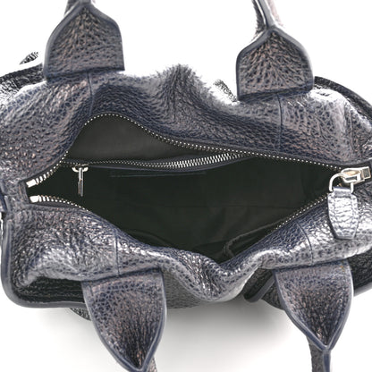 Alexander Wang Pebbled Lambskin Rocco Nickel Hardware Dark Blue 5 of 23