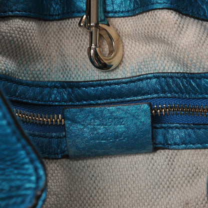 Gucci Metallic Cellarius Calfskin Medium Soho Chain Shoulder Bag Deep Cobalt 8 of 15