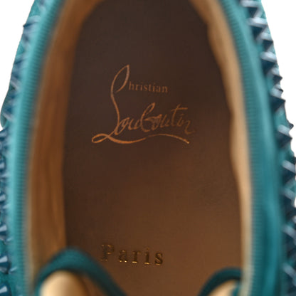 Christian Louboutin Veau Velours Mens Louis Orlato Flat Spikes Sneakers 42.5 Green 7 of 8