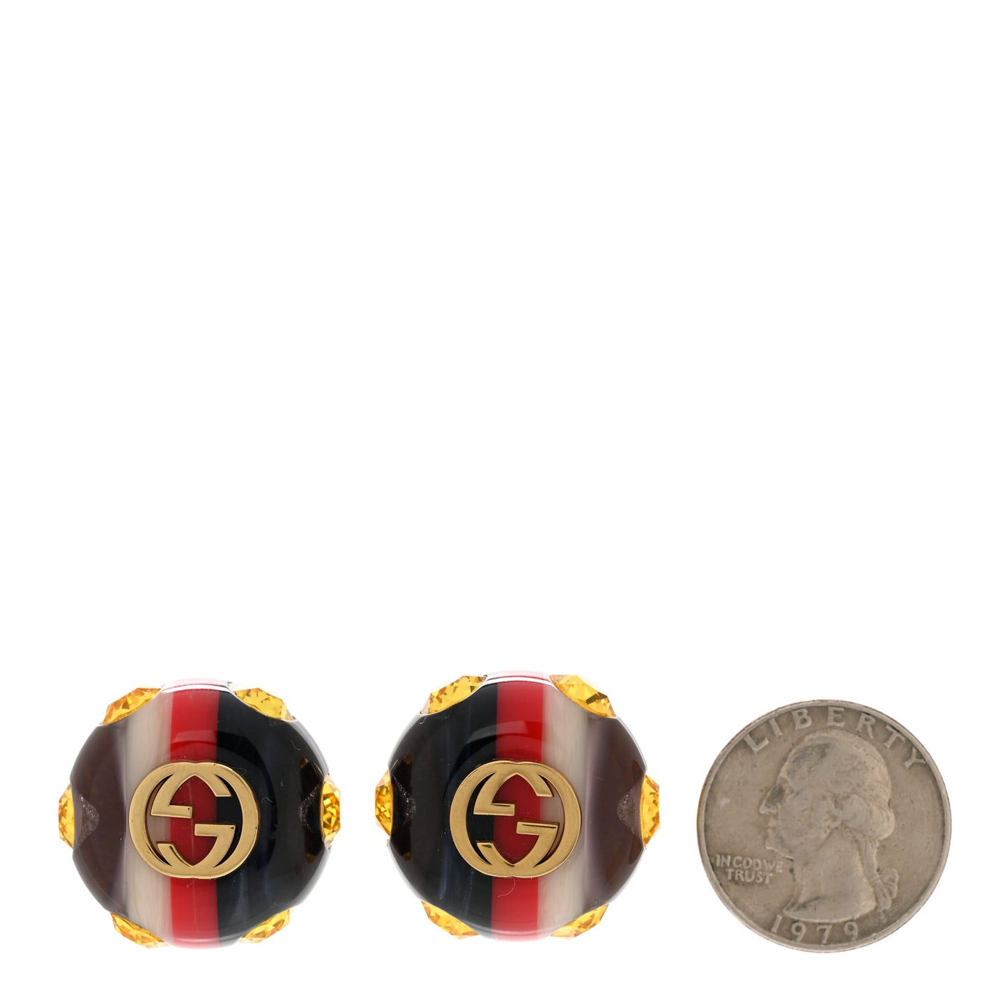 Resin Strass Vintage Web Stud Earrings Blue Red