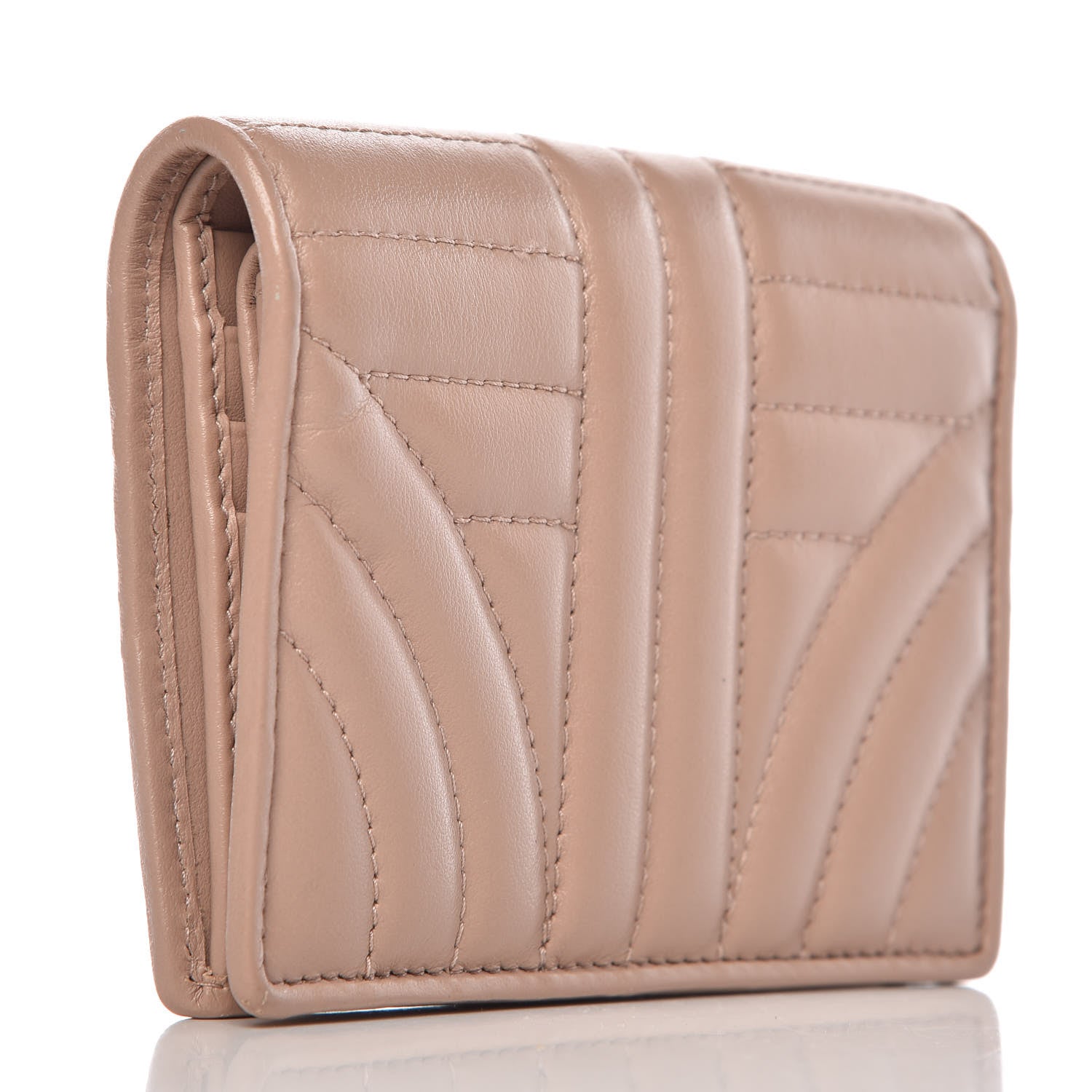 Prada Soft Calfskin Impunture Diagramme Wallet Cipria 3 of 7