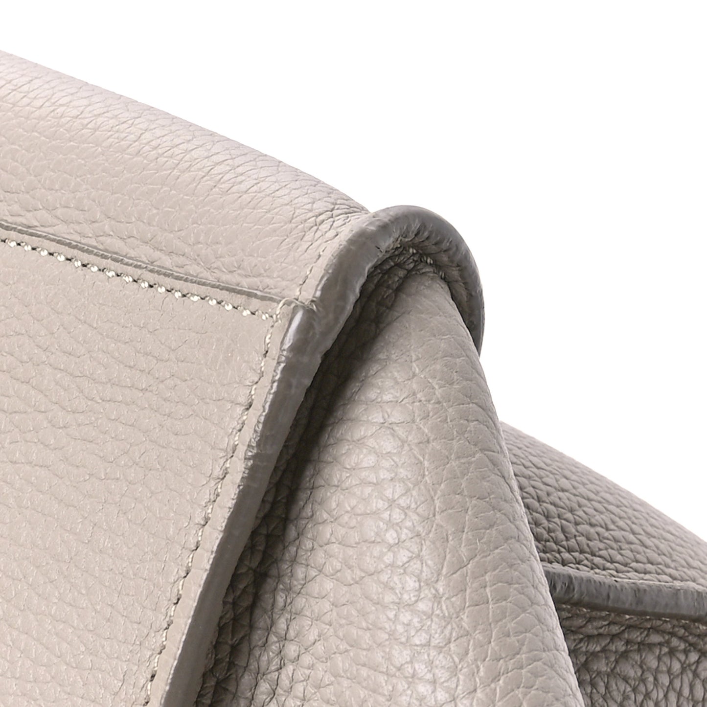 Supple Grained Calfskin Medium Big Bag Light Taupe