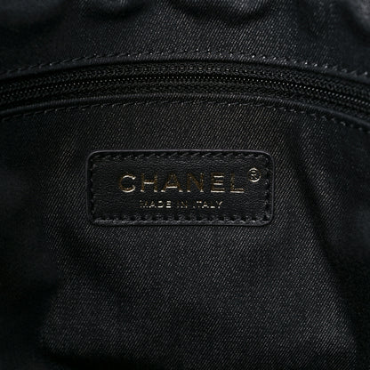 Chanel Denim Quilted Denim Mood Maxi Shopping Bag Black Multicolor 5 of 10