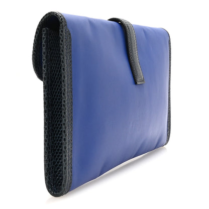 Hermes Swift Lizard Jige Elan Touch 29 Clutch Bleu Electrique Mykonos 3 of 7