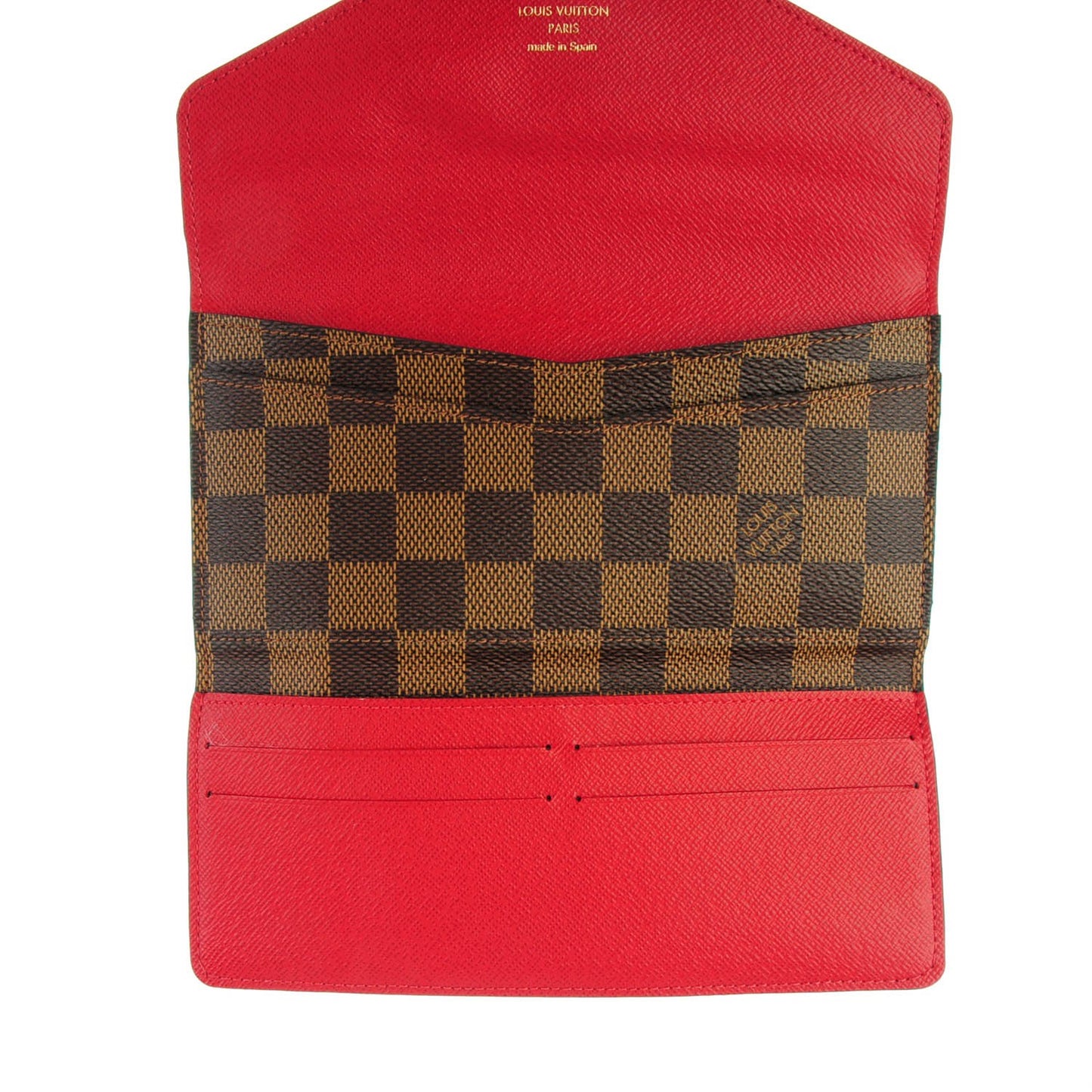 Damier Ebene Josephine Wallet Red