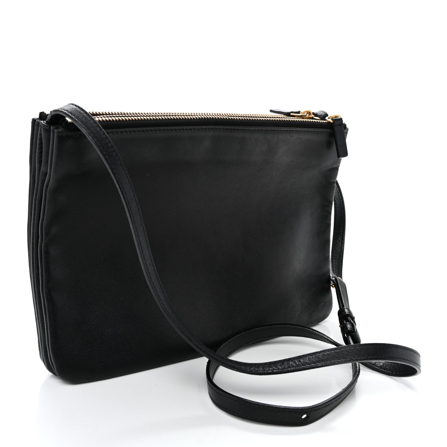 Celine Lambskin Small Trio Crossbody Bag Black 3 of 13
