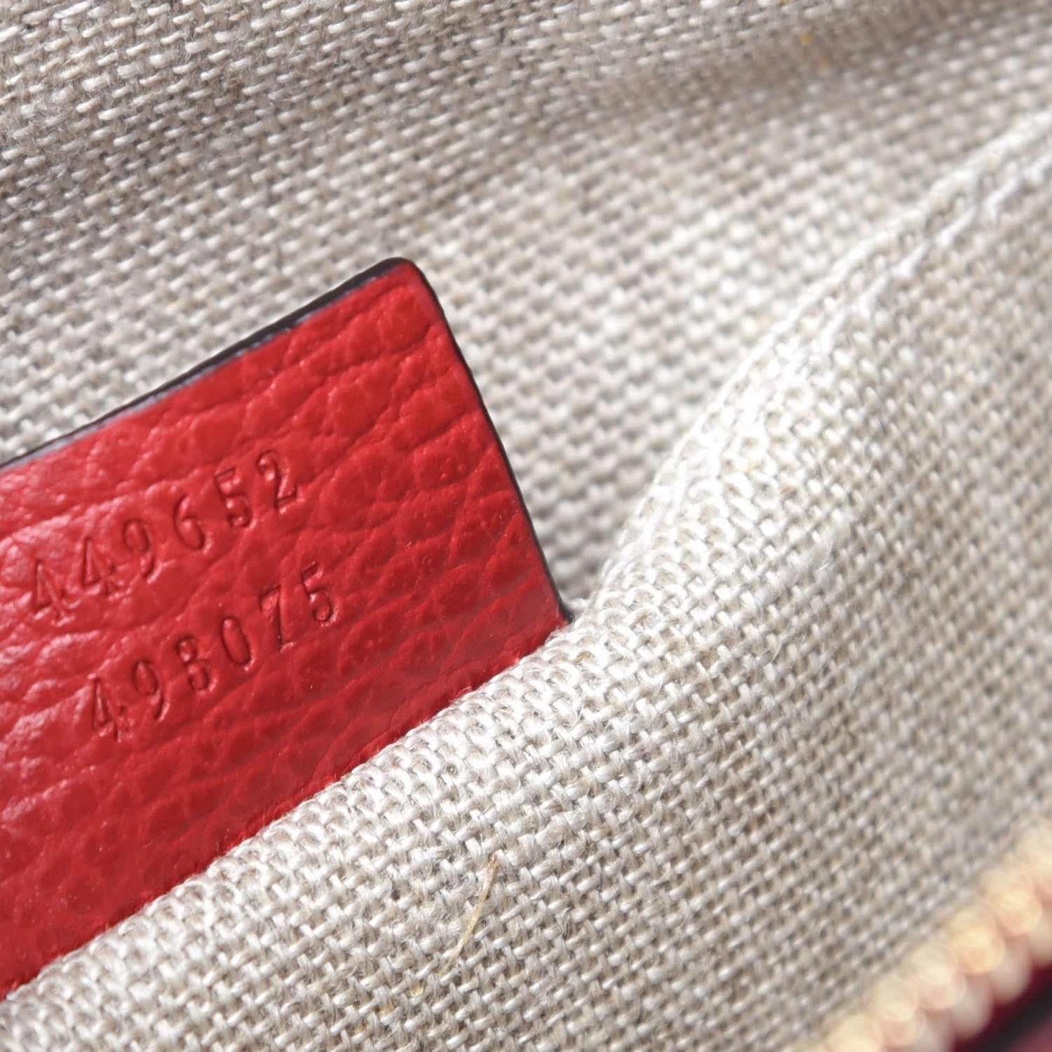 Gucci Calfskin Bamboo Clutch Red 7 of 7