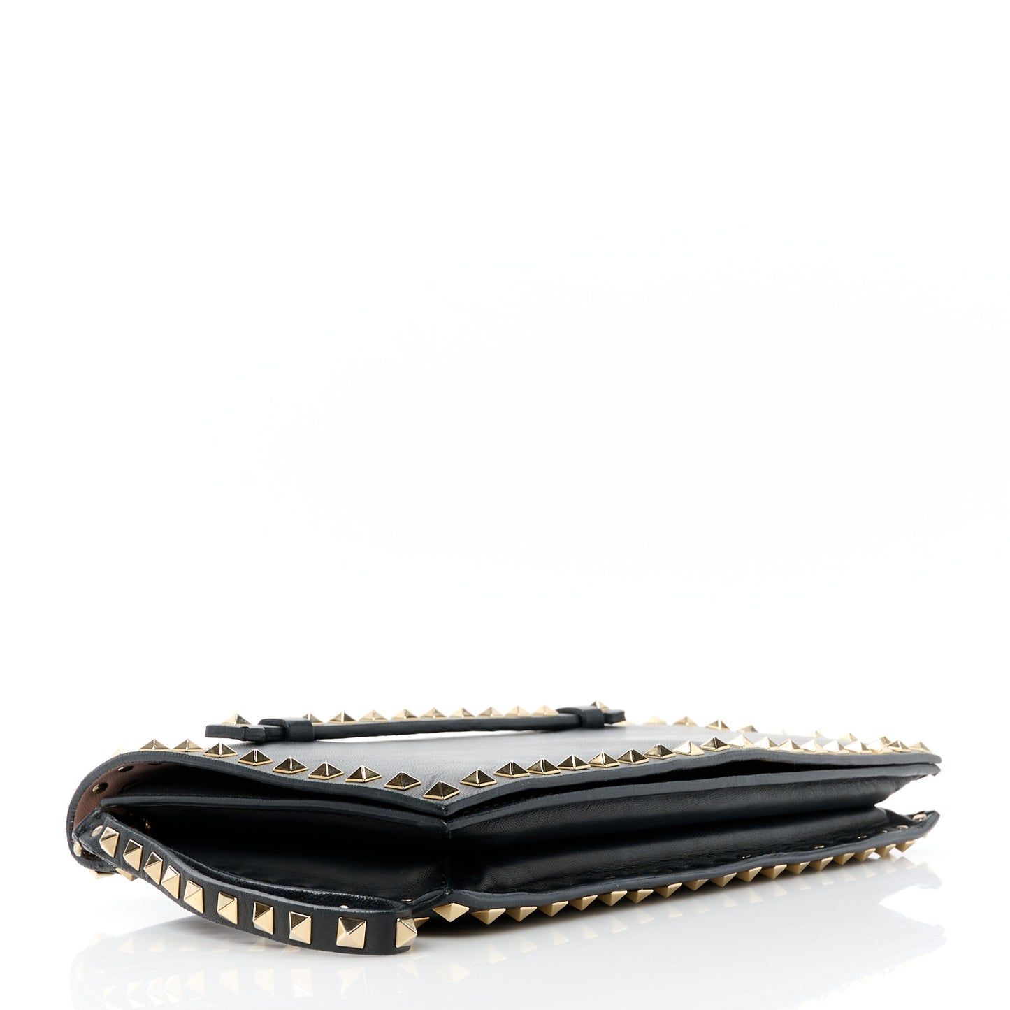 Nappa Rockstud Wristlet Clutch Black