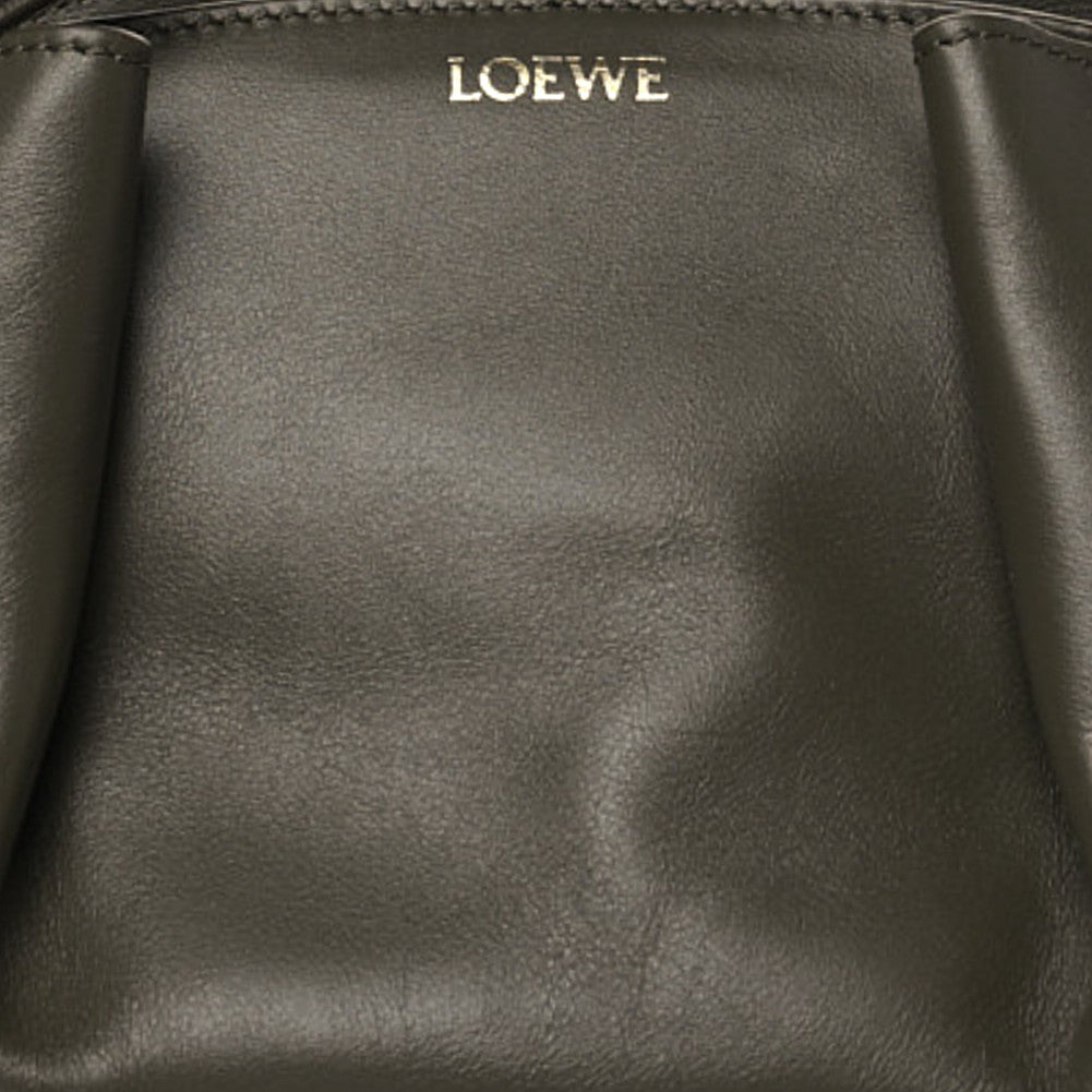 Shiny Nappa Calfskin Small Paseo Bag Dark Khaki Green