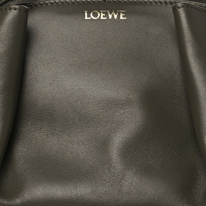 Loewe Shiny Nappa Calfskin Small Paseo Bag Dark Khaki Green 7 of 9