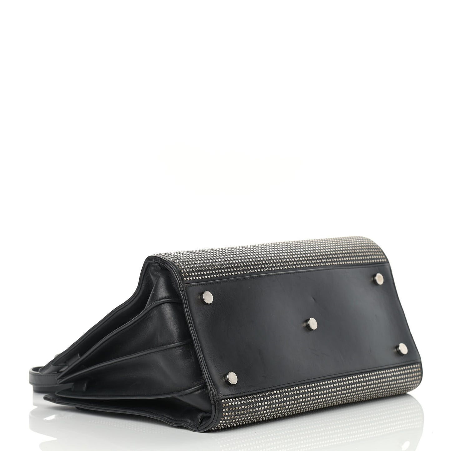 Calfskin Studded Small Sac De Jour Black