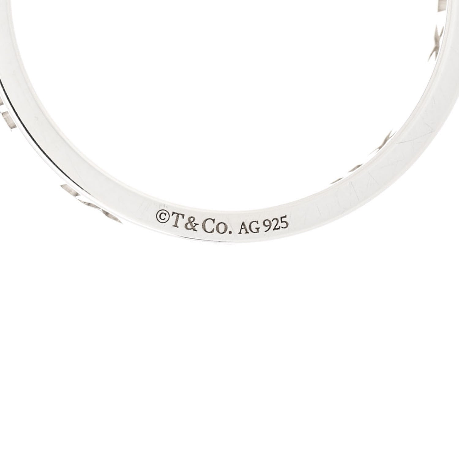 Tiffany Sterling Silver Narrow Atlas Pierced Ring 58 8.25 4 of 5