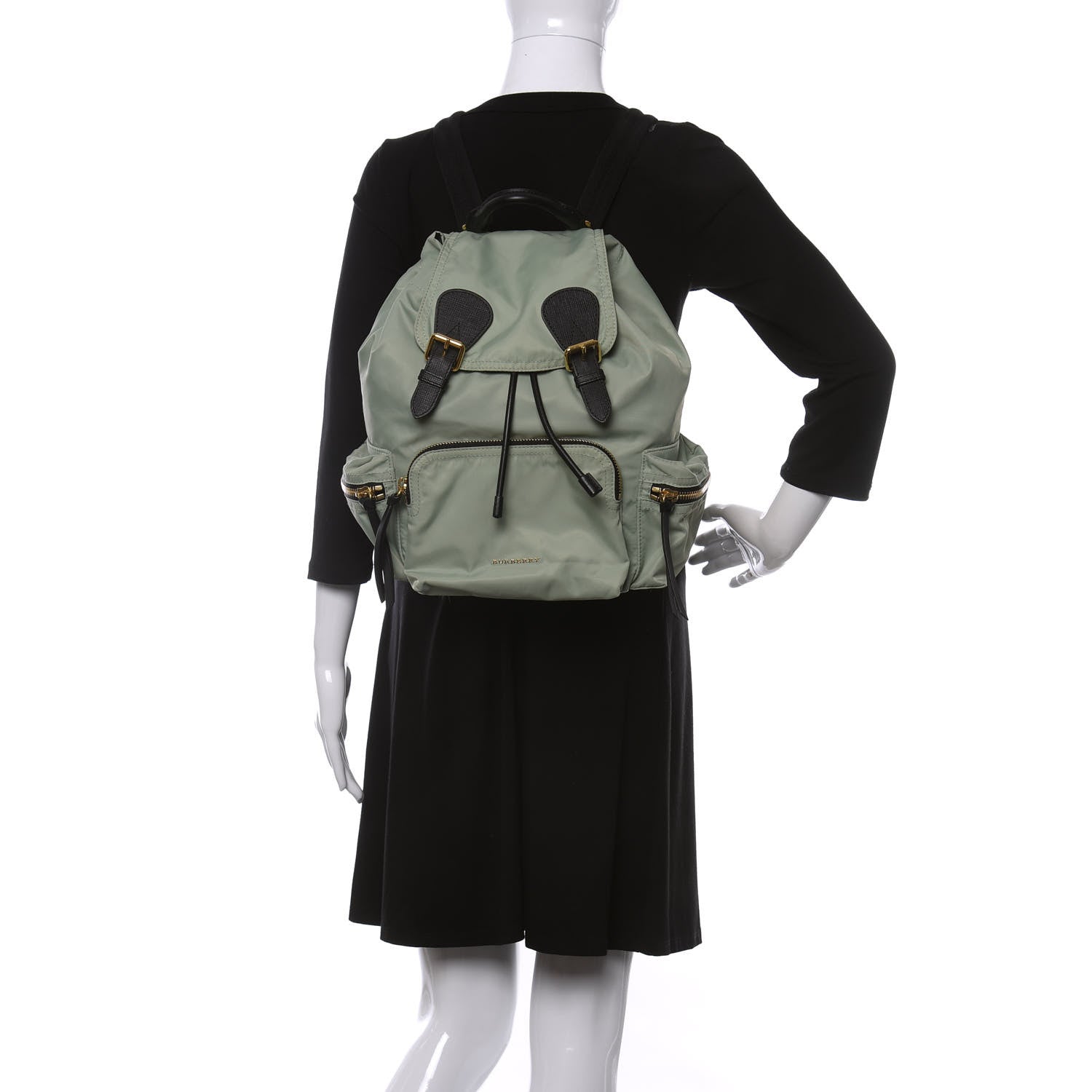 Burberry Nylon Medium Rucksack Backpack Apple Green 2 of 10