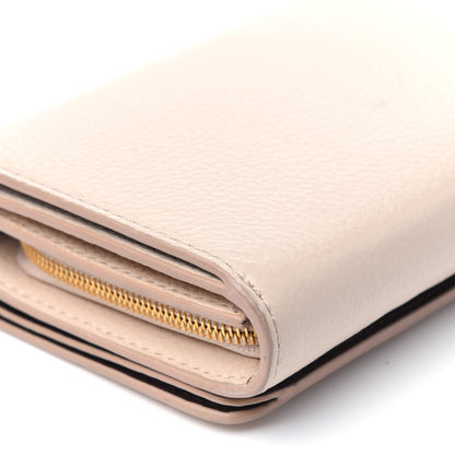 Mulberry Small Classic Grain Medium Plaque French Purse Wallet Rosewater 14 of 17