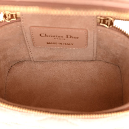 Christian Dior Lambskin Cannage Micro Vanity Case Rose Des Vents 5 of 9