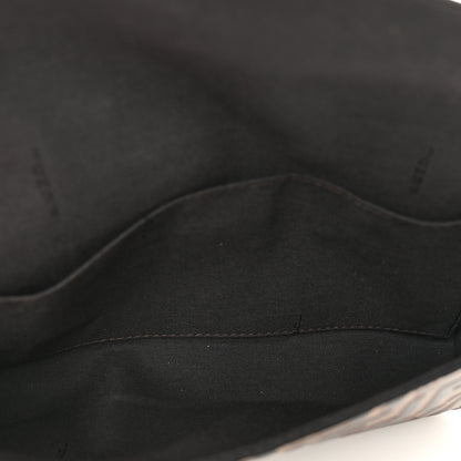 Fendi Vitello Soft F is Fendi Bi-Color FF 1974 Embossed Envelope Wallet On Chain with Pouches Maya Black 6 of 9