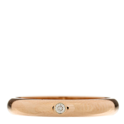 Cartier 18K Pink Gold Diamond 2.6mm 1895 Wedding Band Ring 46 3.75 1 of 6
