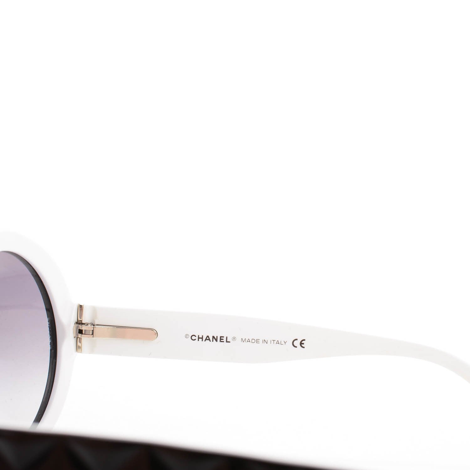 Chanel Quilted CC Mod Sunglasses 5120 Black White 5 of 5