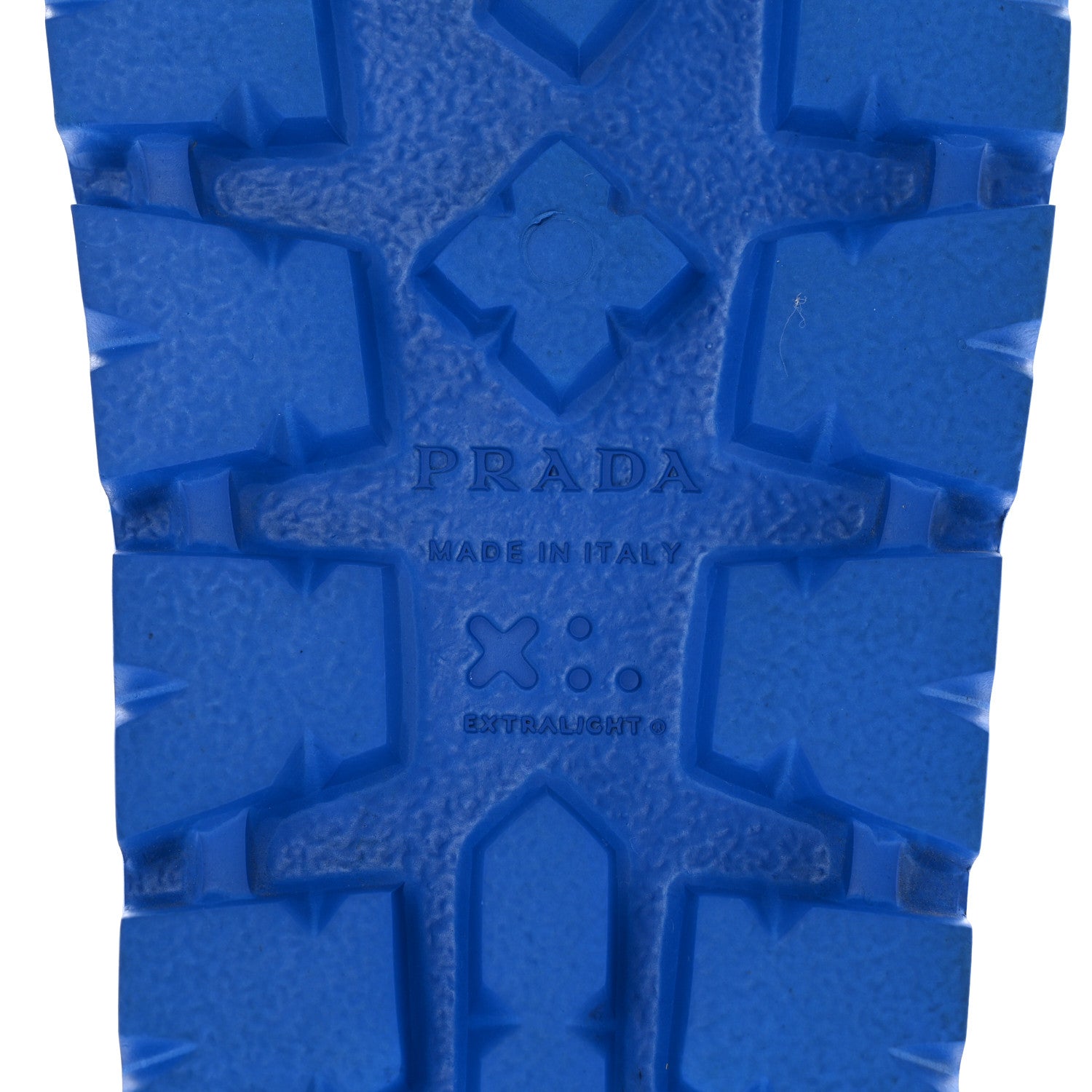 Prada EVA Rubber Triangle Logo Embossed Womens Lug Sole 20mm Slide Sandals 39 Azzurro 6 of 9