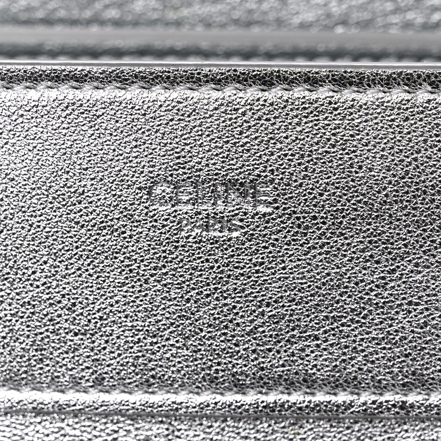 Laminated Lambskin Micro Luggage Silver