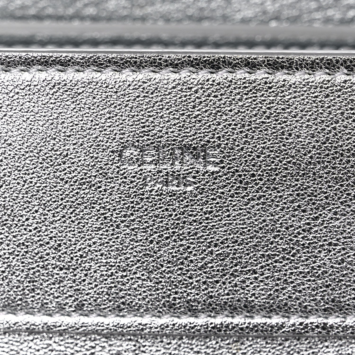 Celine Laminated Lambskin Micro Luggage Silver 5 of 18