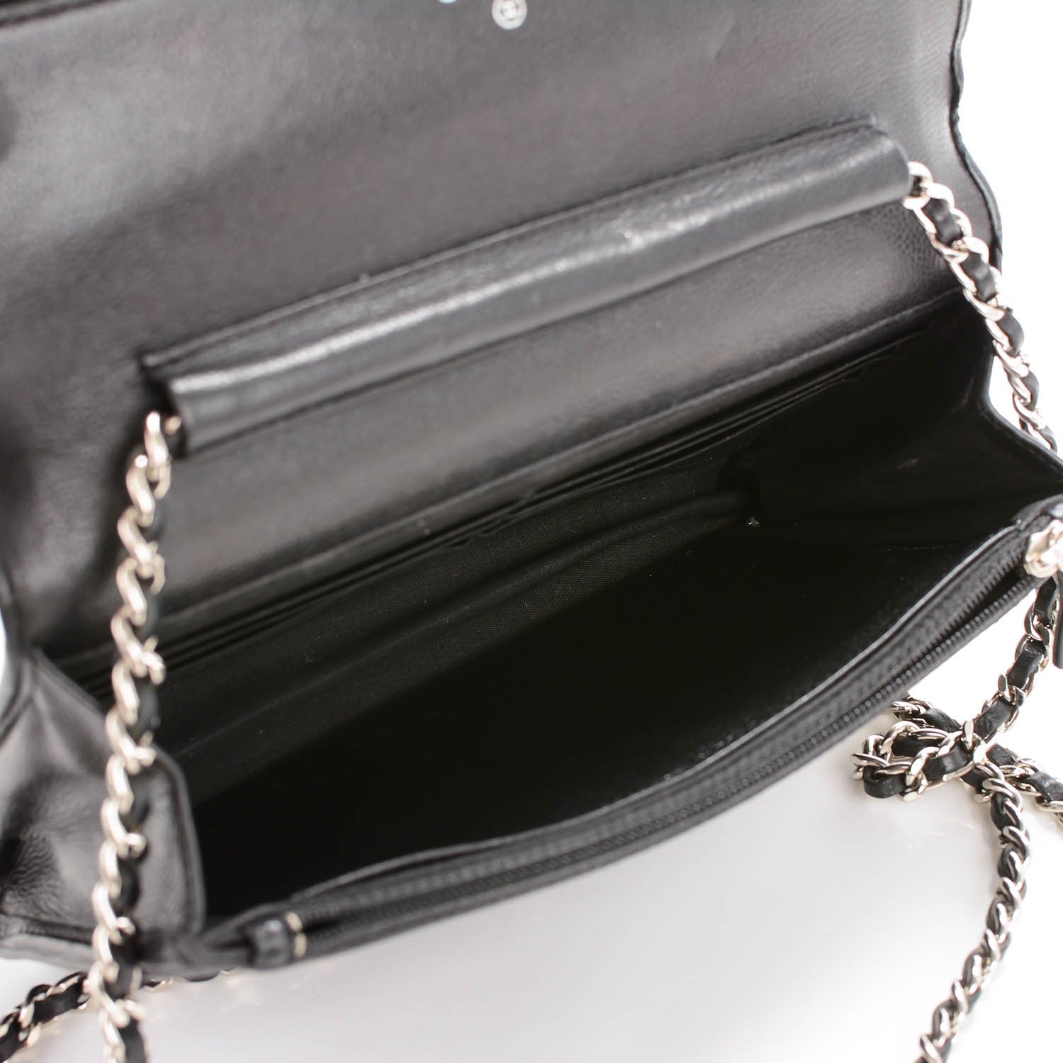 Chanel Caviar Sevruga Wallet On Chain WOC Black 6 of 8