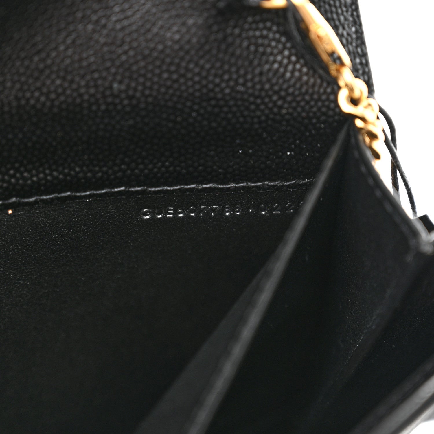 Saint Laurent Grain de Poudre Uptown Chain Wallet Black 7 of 11