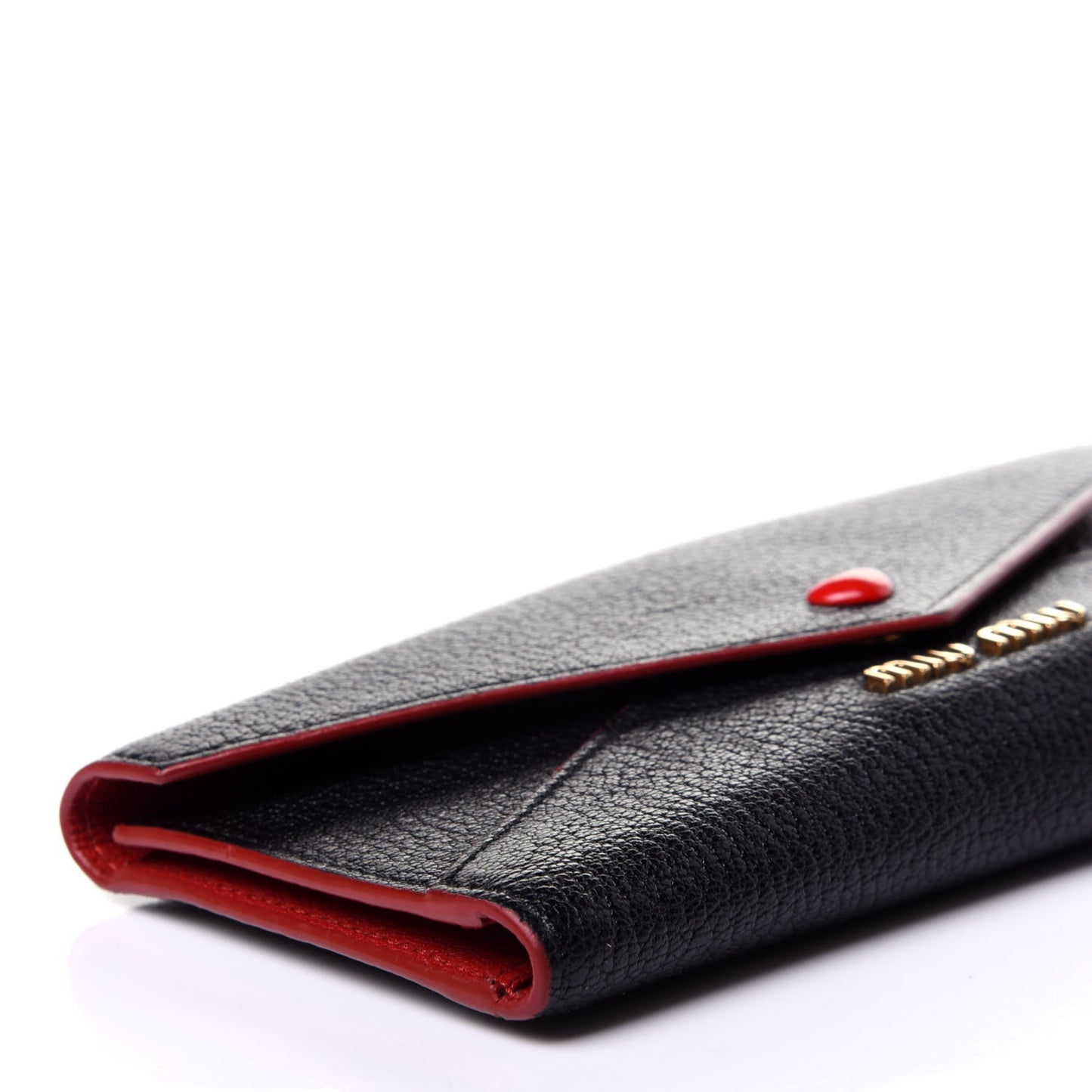 Goatskin Madras Love Envelope Wallet Black