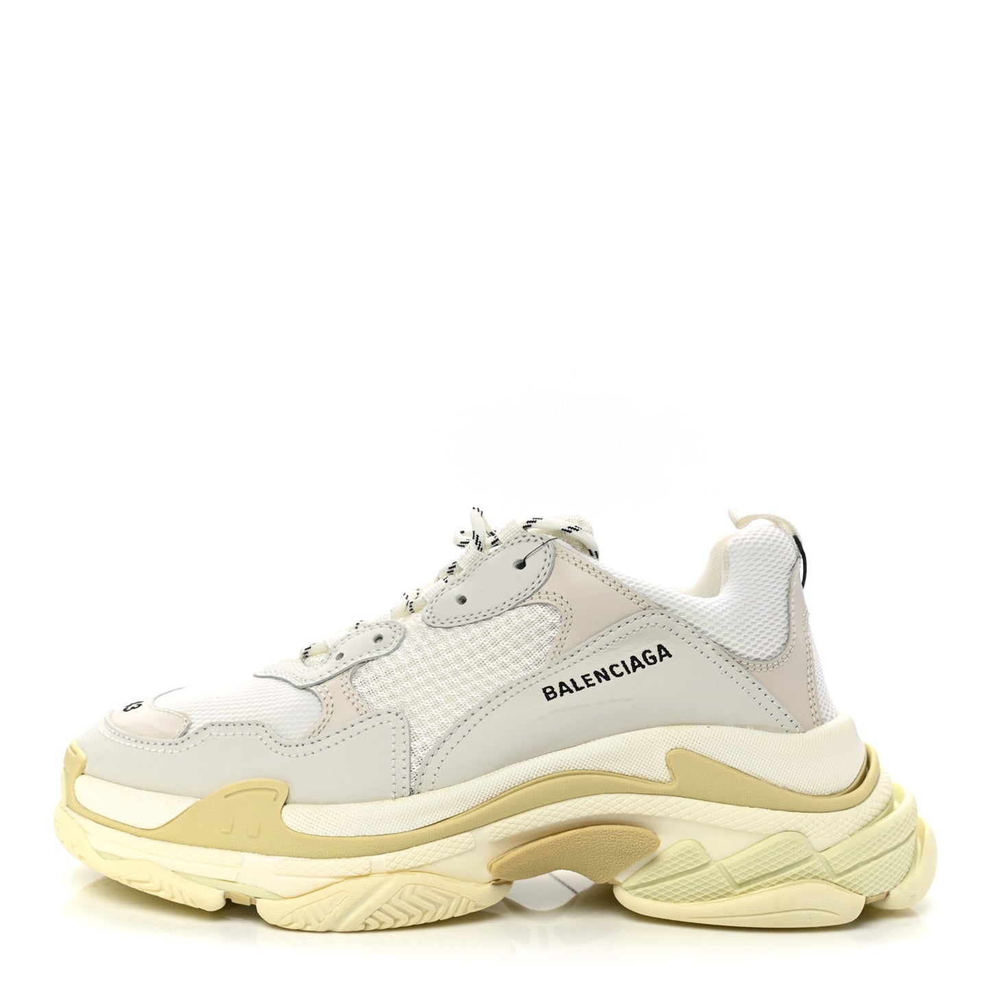 Fabric Mesh Mens Triple S Sneakers 43 White